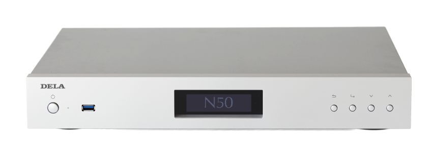 N50<br />
希望小売価格198,000円(税込）<br />
上位グレードクラスへ進化したメインストリームモデル<br />
横浜店、幕張店で展示中、試聴できます。<br />
<br />
DELA の代名詞となったオリジナルモデルの外観をそのままに、メイン基板・電源・ストレージマウンターとすべてを刷新。オーディオNAS、USB-DACトランスポートの二刀流をこなすファイル再生品質の新基準です。