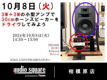 TRIODE RUBY Klipsch Heresy体験会【相模原店】